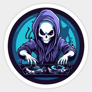 Cool Dj Grim Reaper Sticker